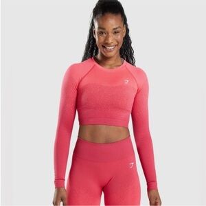 Gymshark Adapt Ombré Seamless Long Sleeve Cropped Top